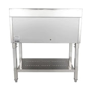 PZL-410 gas griddle with built-in fryer, full-flat plate