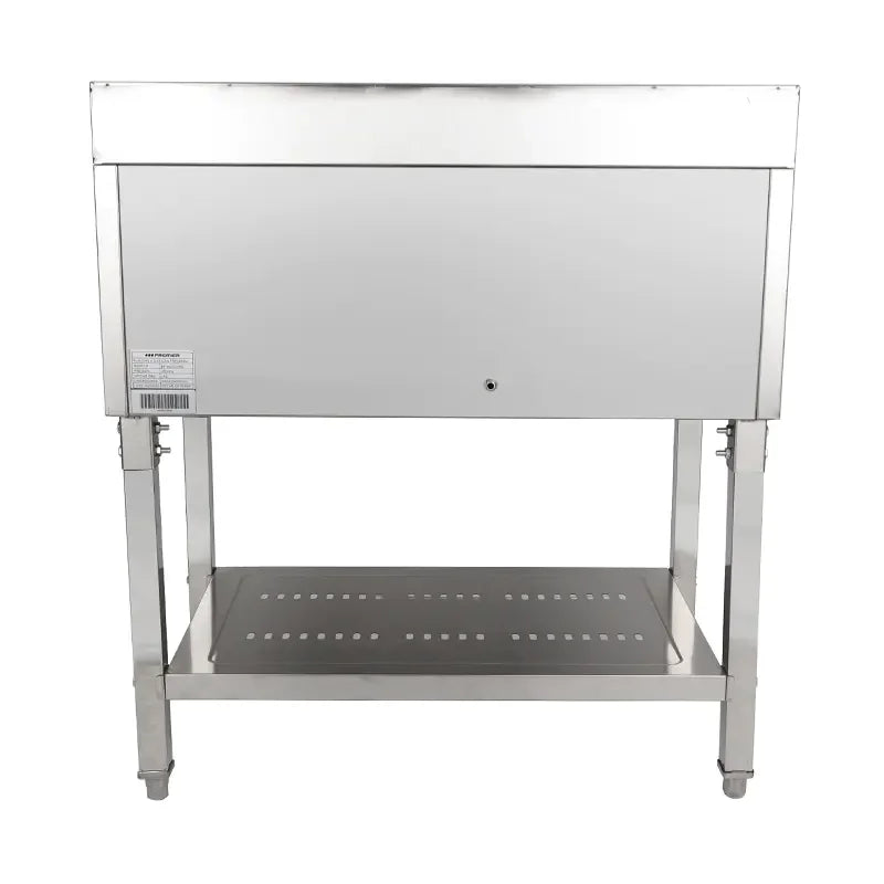 PZL-410 gas griddle with built-in fryer, full-flat plate