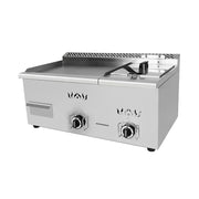 PZL-410T countertop gas griddle with built-in fryer