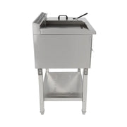 PZL-550 gas griddle with built-in fryer, full-flat plate