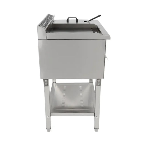 PZL-550 gas griddle with built-in fryer, full-flat plate