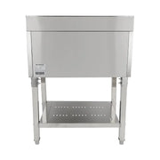 PZL-550 gas griddle with built-in fryer, full-flat plate
