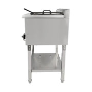 PZL-550 gas griddle with built-in fryer, full-flat plate