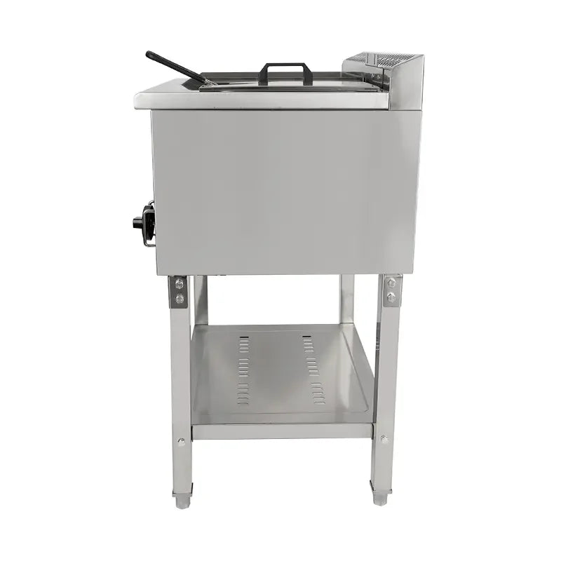 PZL-550 gas griddle with built-in fryer, full-flat plate