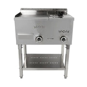 PZL-550 gas griddle with built-in fryer, full-flat plate