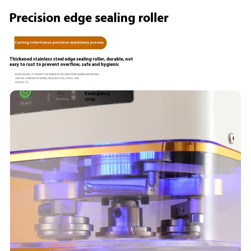 *Commercial Soda Can Sealer - 2.4-6.7 inch Height Adjustable, Automatic Can Sealer for Aluminum and Plastic Cans(White)