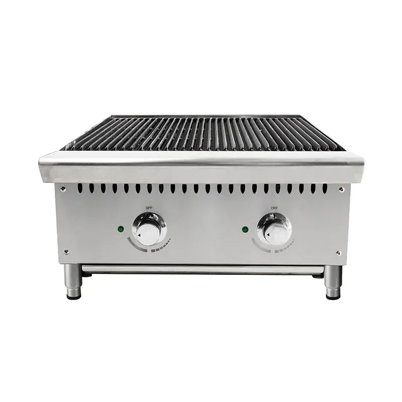 CP-CB24-M countertop gas lava rock char-broiler, stainless steel
