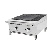 CP-CB24-M countertop gas lava rock char-broiler, stainless steel