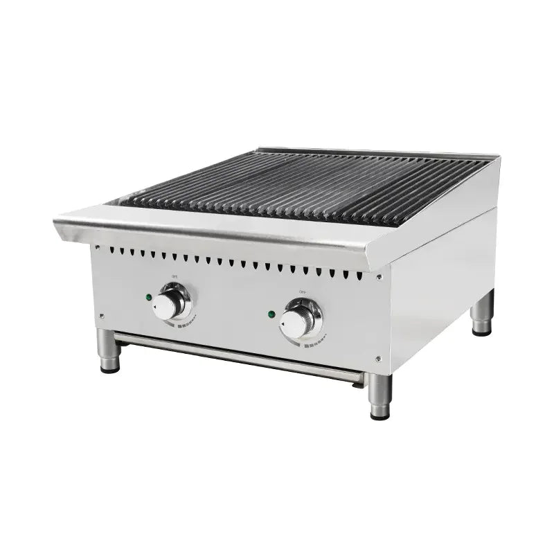 CP-CB24-M countertop gas lava rock char-broiler, stainless steel