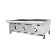 CP-CB36-M countertop gas lava rock char-broiler, stainless steel