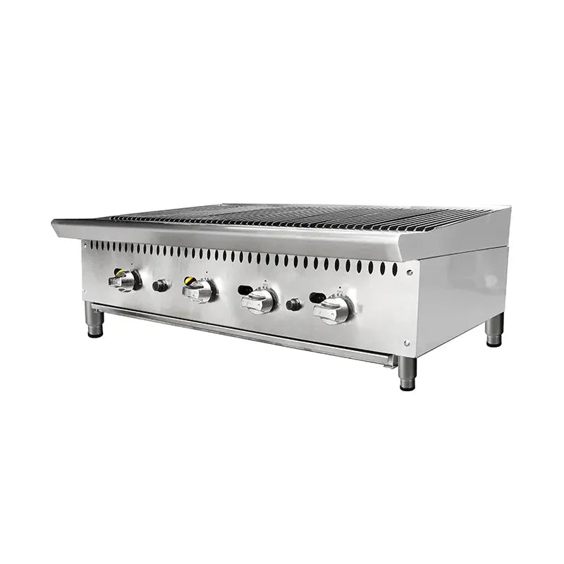 CP-CB36-M countertop gas lava rock char-broiler, stainless steel