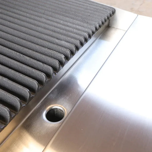 CP-CB48-M wide countertop gas lava rock char-broiler, stainless steel