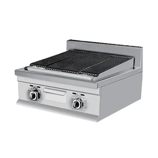 CHZ-4G countertop gas lava rock char-grill, 201 stainless steel