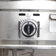 CHZ-4G-F floor-standing gas lava rock char-grill, 201 stainless steel