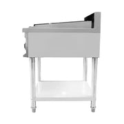 CHZ-4G-F floor-standing gas lava rock char-grill, 201 stainless steel