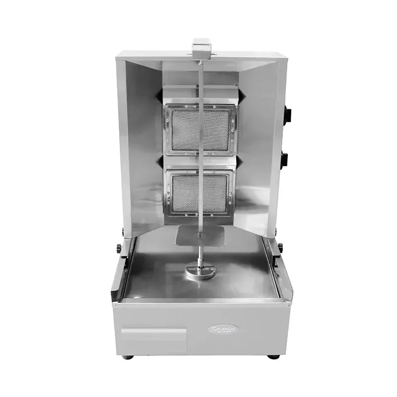 CHZ-862 vertical gas shawarma grill, stainless steel rotisserie