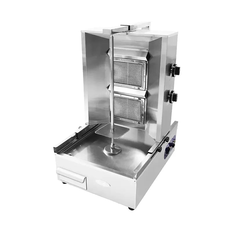 CHZ-862 vertical gas shawarma grill, stainless steel rotisserie