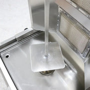 CHZ-892 tall vertical gas shawarma grill, stainless steel rotisserie