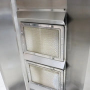 CHZ-892 tall vertical gas shawarma grill, stainless steel rotisserie