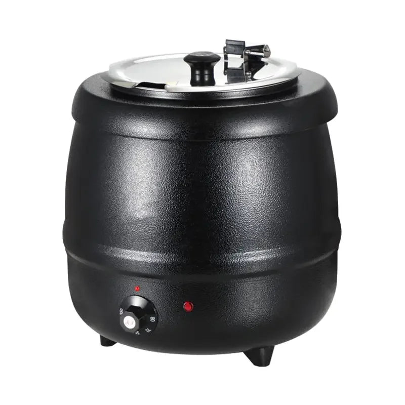 SK-10 commercial 10L electric soup kettle iron black