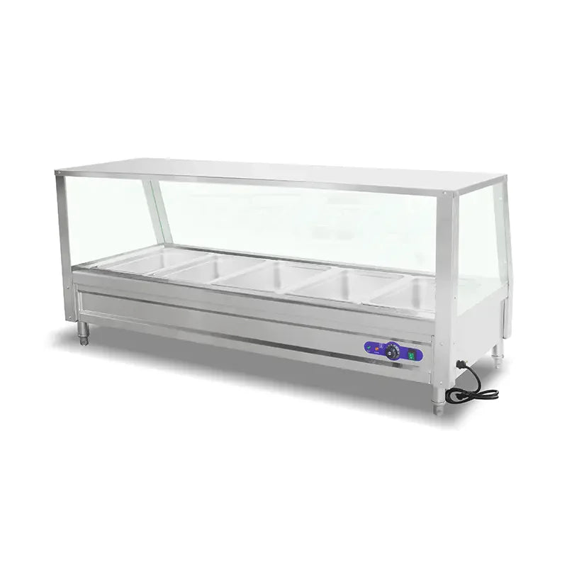 RTC-4W(Table) free-standing commercial electric bain marie station with detachable brackets and 1/1 GN pans