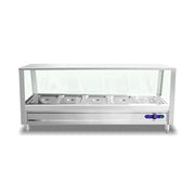 RTC-5W(Table) free-standing commercial electric bain marie station with detachable brackets and five 1/1 GN pans