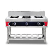 GZL-3W 3-burner floor-standing commercial stainless steel gas range