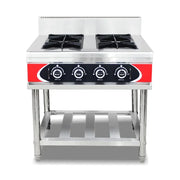 GZL-4W floor-standing commercial stainless steel gas range