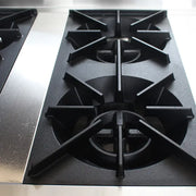 GZL-6W 6-burner floor-standing commercial gas range with cast-iron burners