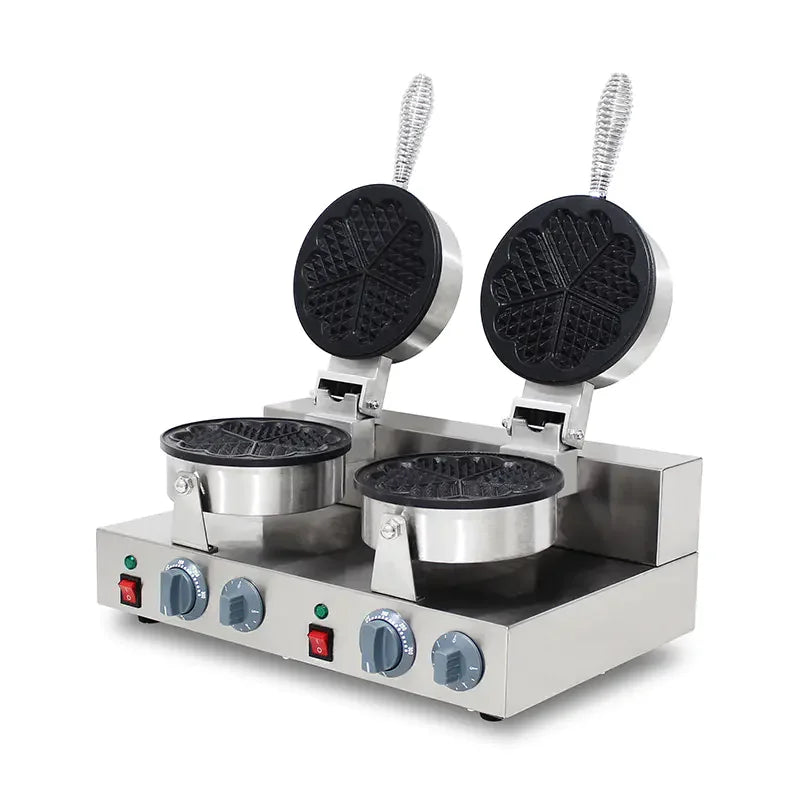 CHZ-2 commercial double-plate electric waffle maker stainless steel