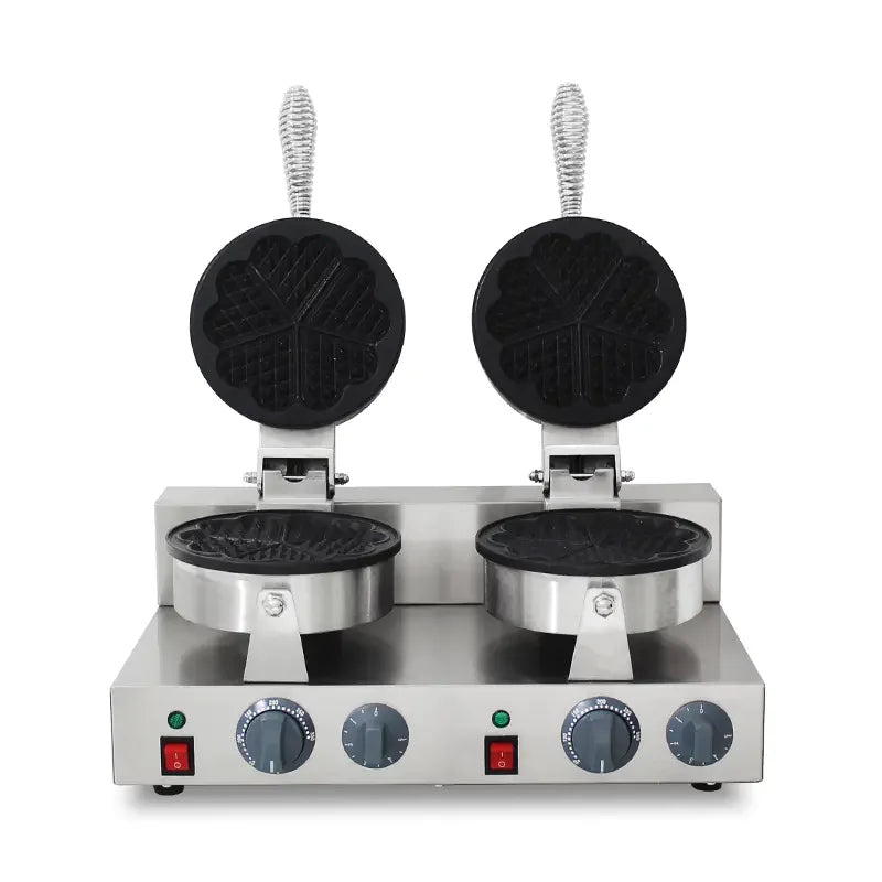 CHZ-2 commercial double-plate electric waffle maker stainless steel